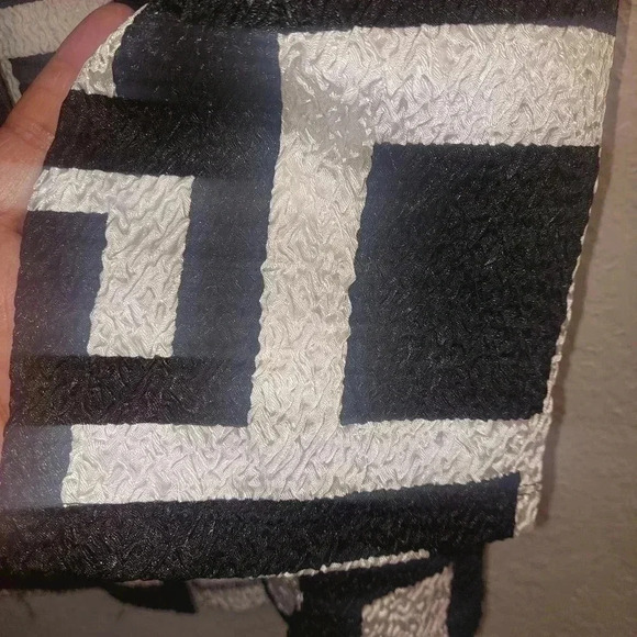 ALLISON DAILEY 3/4 SLEEVE Black & White Print Jacket Women's Size 8p - Picture 7 of 7